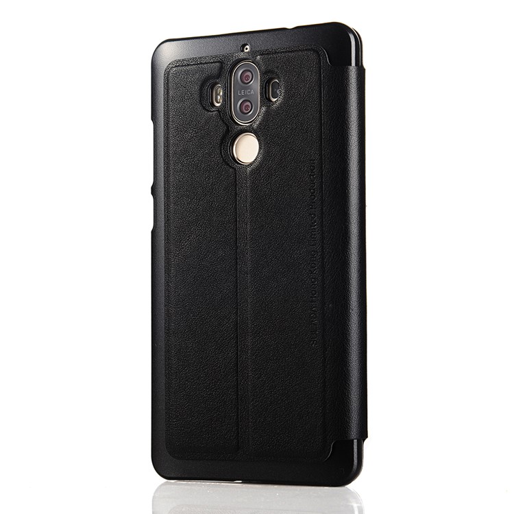 SULADA Wake Sleep Smart View Window Leather Stand Case for Huawei Mate 9 - Black-2