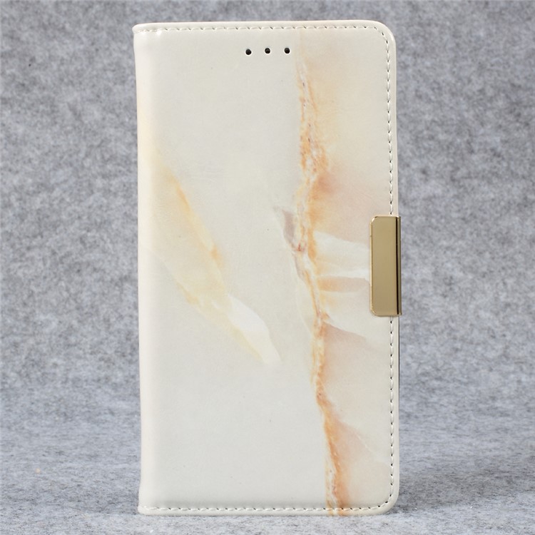 Marble Grain Wallet Leather Phone Case for Huawei Honor Magic - Light Brown-2