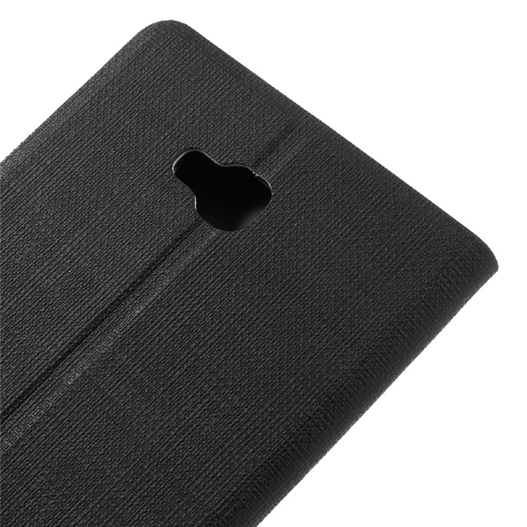 Contrast Color Cross Texture Leather Case for Huawei Ascend XT Built-in Steel Sheet - Black-8