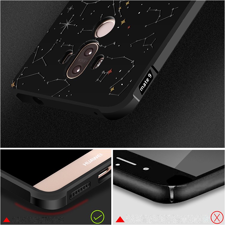 For Huawei Mate 9 Embossment Wrapped Edges TPU Case - Love in the Space-5