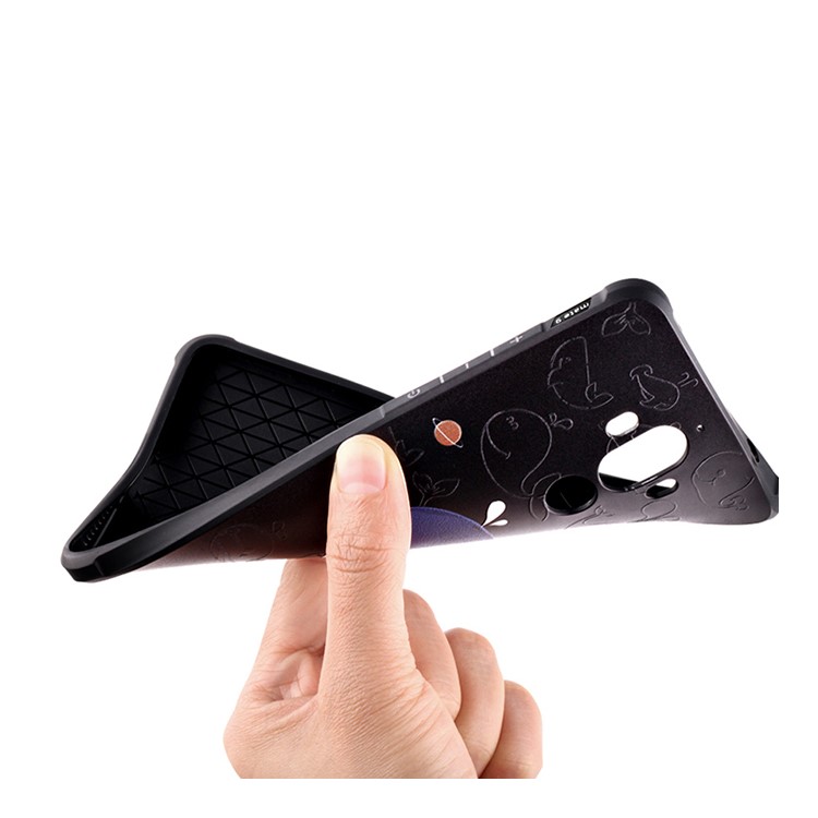 For Huawei Mate 9 Embossment Wrapped Edges TPU Case - Love in the Space-6