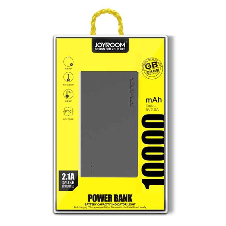 JOYROOM D115 10000mAh External Power Bank with LED Flashlight for iPhone iPad Samsung - White-10