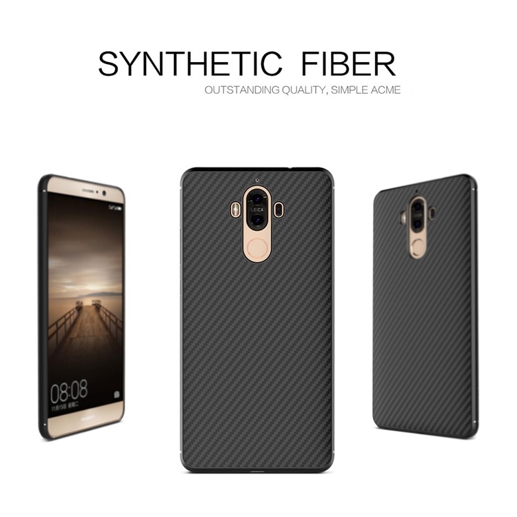NILLKIN Synthetic Fiber Protective Hard Case with Built-in Iron Sheet for Huawei Mate 9 - Black