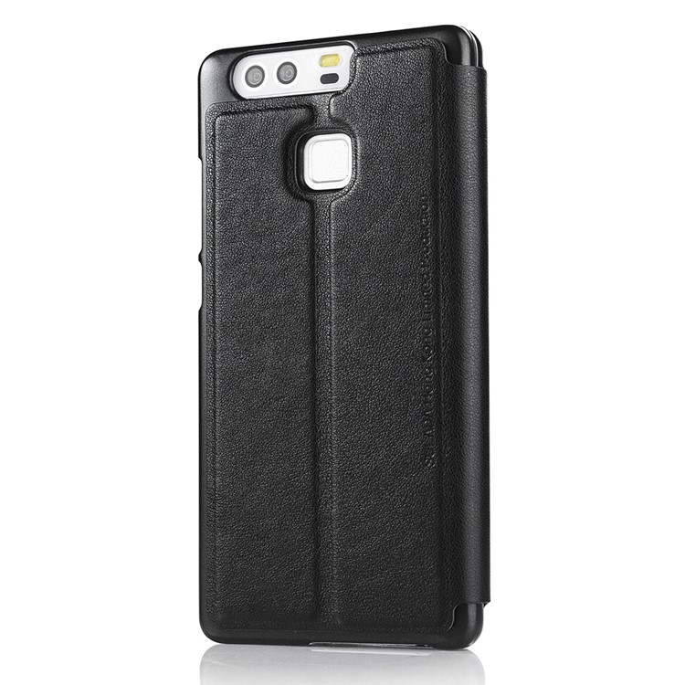 SULADA Dual Window View Smart Leather Mobile Cover for Huawei P9 - Black-2