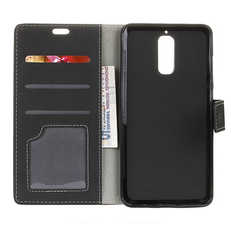 Cross Texture Flip Stand Leather Wallet Case for Huawei Mate 9 Pro/ Porsche Design - Black-3