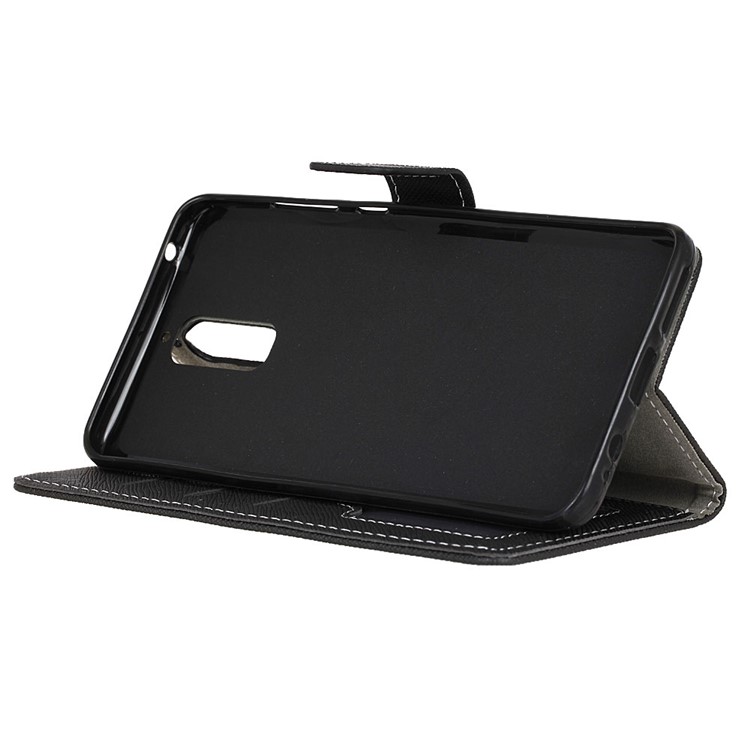 Cross Texture Flip Stand Leather Wallet Case for Huawei Mate 9 Pro/ Porsche Design - Black-4