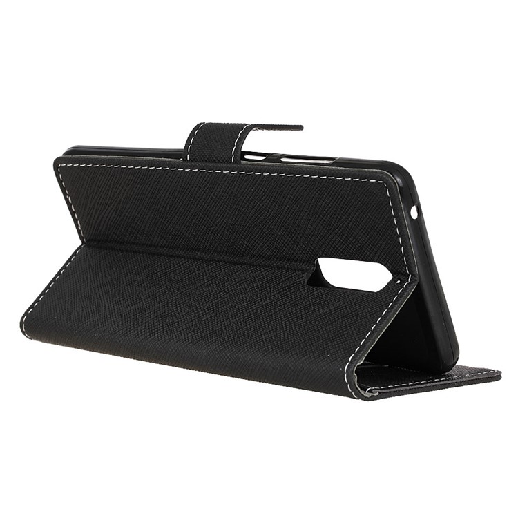 Cross Texture Flip Stand Leather Wallet Case for Huawei Mate 9 Pro/ Porsche Design - Black-5