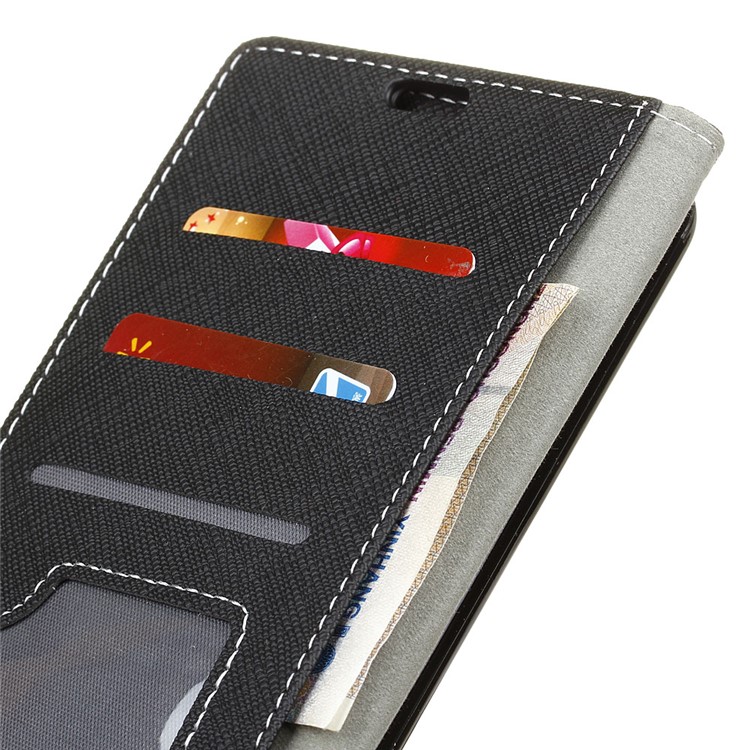 Cross Texture Flip Stand Leather Wallet Case for Huawei Mate 9 Pro/ Porsche Design - Black-6