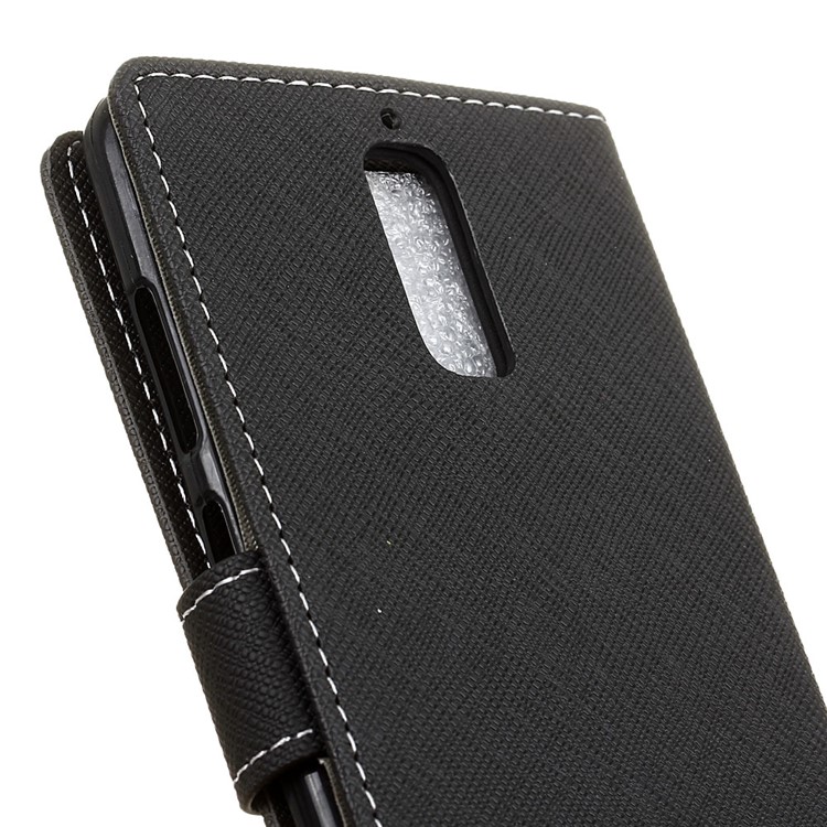Cross Texture Flip Stand Leather Wallet Case for Huawei Mate 9 Pro/ Porsche Design - Black-7