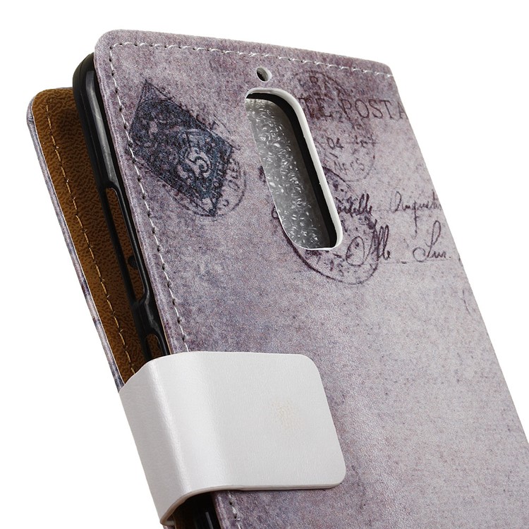 Patterned Leather Wallet Phone Case for Huawei Mate 9 Pro/Porsche Design - Cat and French Flag-3
