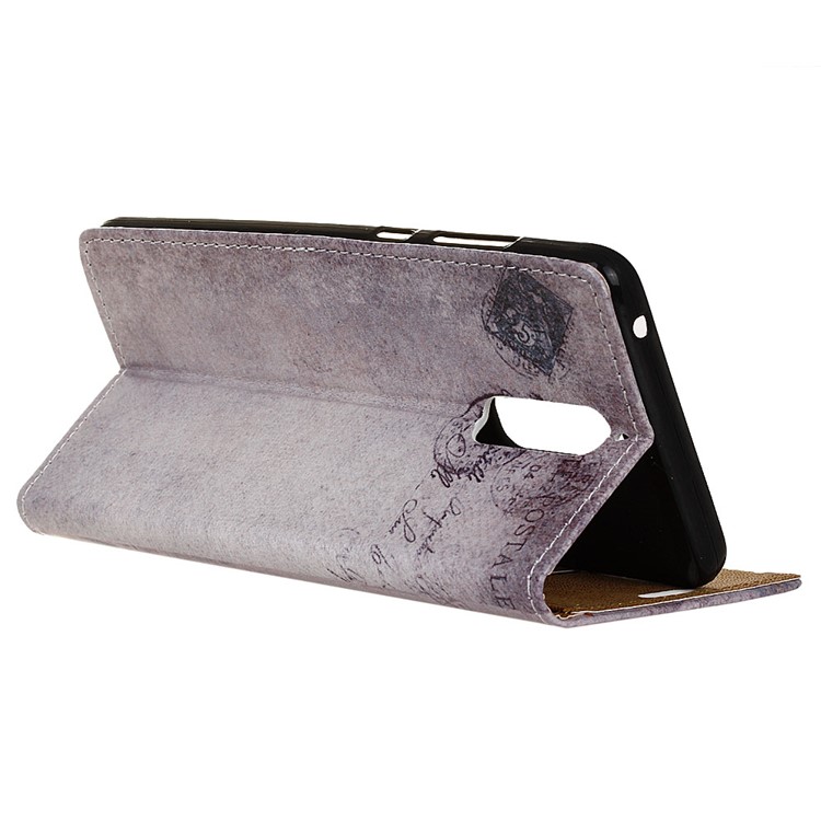 Patterned Leather Wallet Phone Case for Huawei Mate 9 Pro/Porsche Design - Cat and French Flag-4