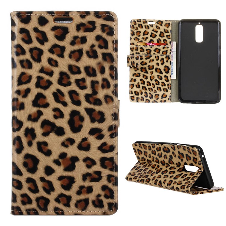 Glossy Leopard Wallet Leather Case Stand for Huawei Mate 9 Pro/ Porsche Design-1