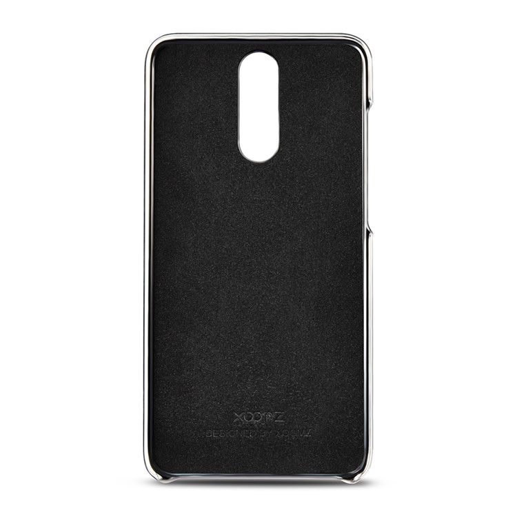 XOOMZ Plated Genuine Leather Skin PC Hard Phone Case for Huawei Mate 9 Pro / Mate 9 Porsche Design - Black-2