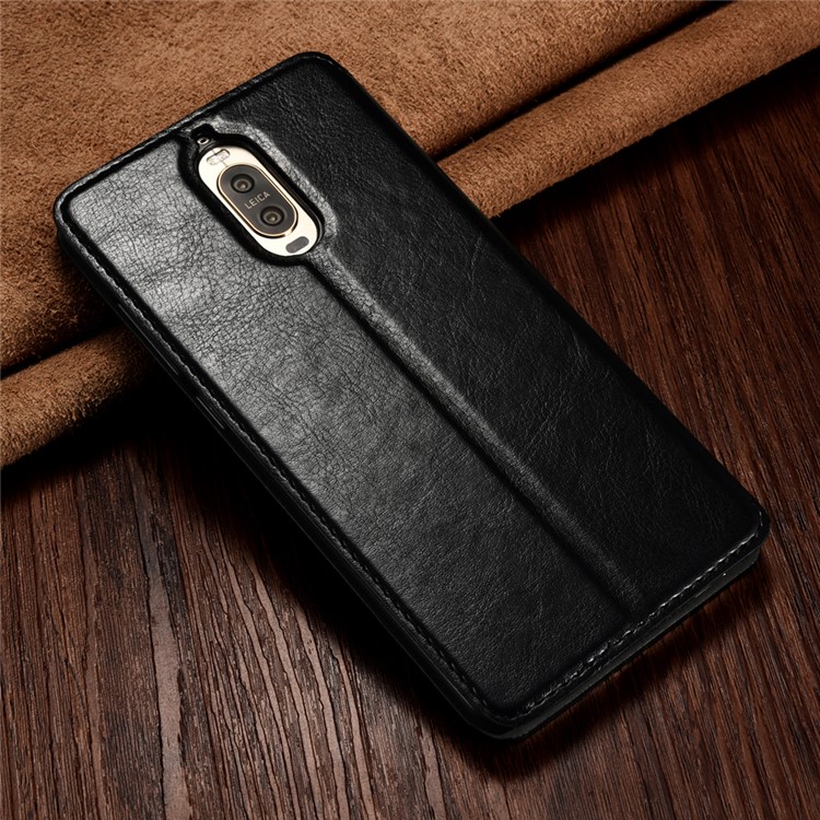 XOOMZ View Window Leather Smart Flip Cover for Huawei Mate 9 Pro / Mate 9 Porsche Design - Black-3
