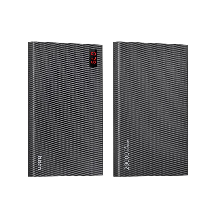HOCO Checker Power Bank 20000mAh Dual USB Charger for iPhone Samsung Huawei Etc (B17A-20000) - Grey-2