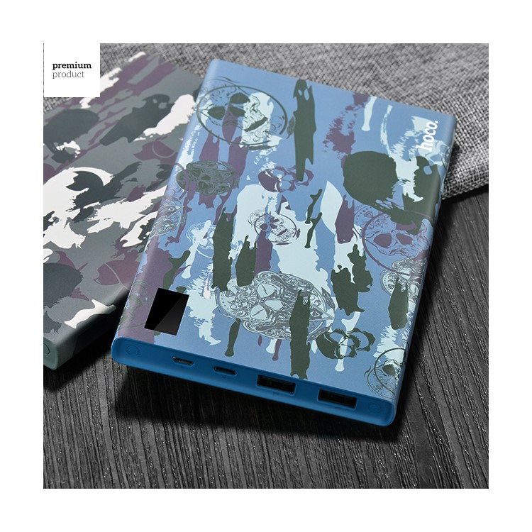 HOCO 20000mAh Dual USB Camouflage Power Bank for iPhone Samsung Huawei Etc (B17C-20000) - Blue-5