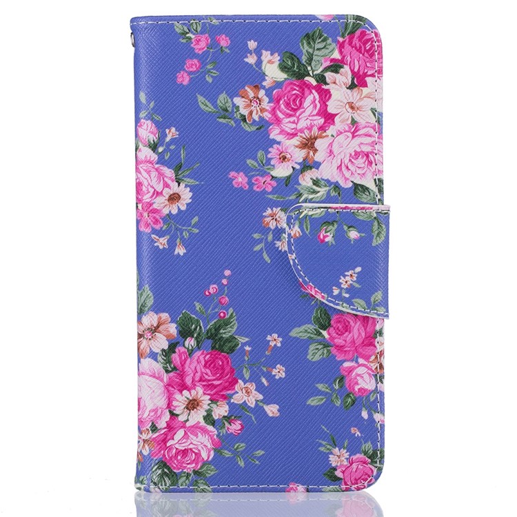 For Huawei Y5II / Y5 II / Honor 5 Pattern Printing Leather Wallet Case Mobile Accessory - Peony-2