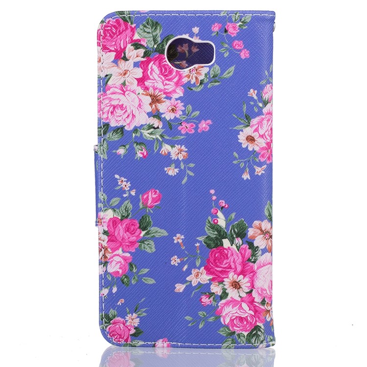 For Huawei Y5II / Y5 II / Honor 5 Pattern Printing Leather Wallet Case Mobile Accessory - Peony-3