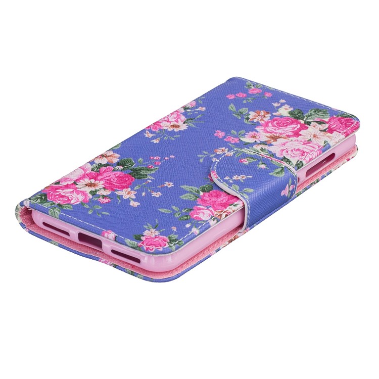 For Huawei Y5II / Y5 II / Honor 5 Pattern Printing Leather Wallet Case Mobile Accessory - Peony-6