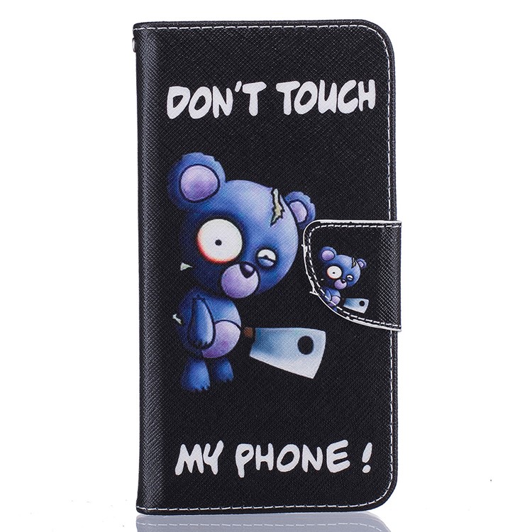 Wallet Leather Stand Case for Huawei Y6 II/Y6II/Honor 5A - Do not Touch My Phone-2