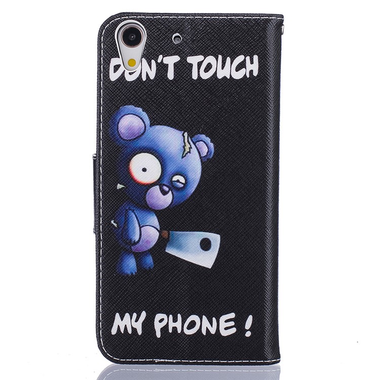 Wallet Leather Stand Case for Huawei Y6 II/Y6II/Honor 5A - Do not Touch My Phone-3