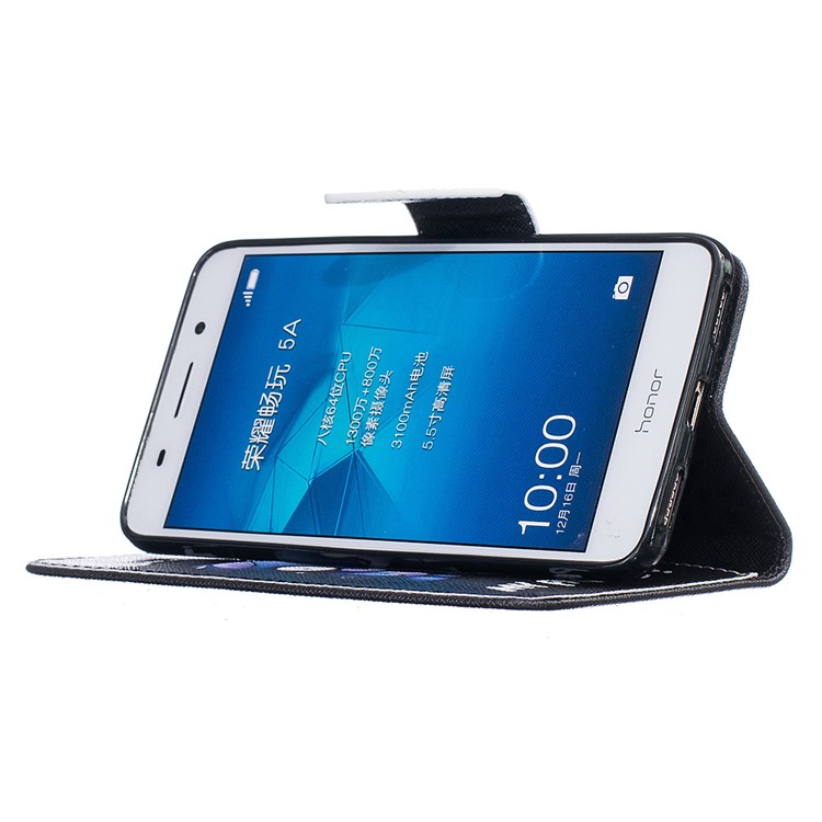 Wallet Leather Stand Case for Huawei Y6 II/Y6II/Honor 5A - Do not Touch My Phone-4