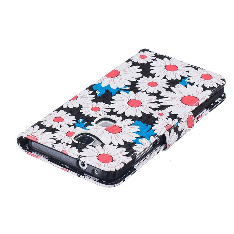 Pattern Printing Leather Wallet Case for Huawei Honor 5X/Honor Play 5X - Daisy Flowers-7
