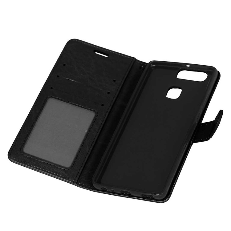 Wallet Leather Stand Case for Huawei P9 - Black-4