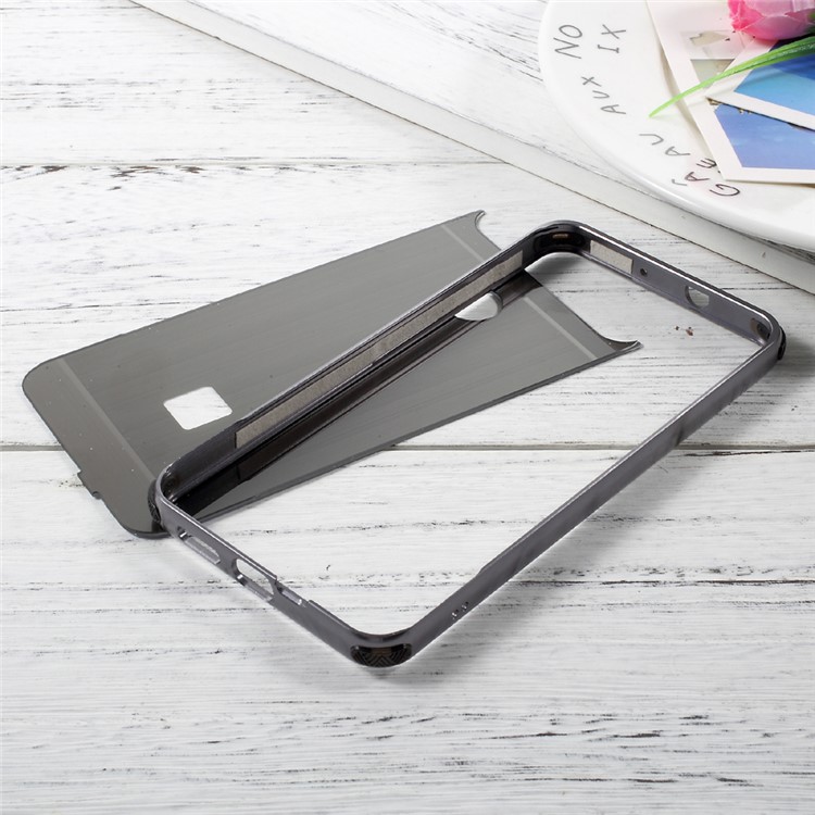 Plated Aluminum Alloy Bumper + Brushed PC Plate Drop-proof Back Case for Huawei nova - Black-5