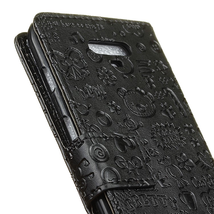 Cartoon Graffiti Wallet Leather Phone Case for Huawei Honor Magic - Black-7