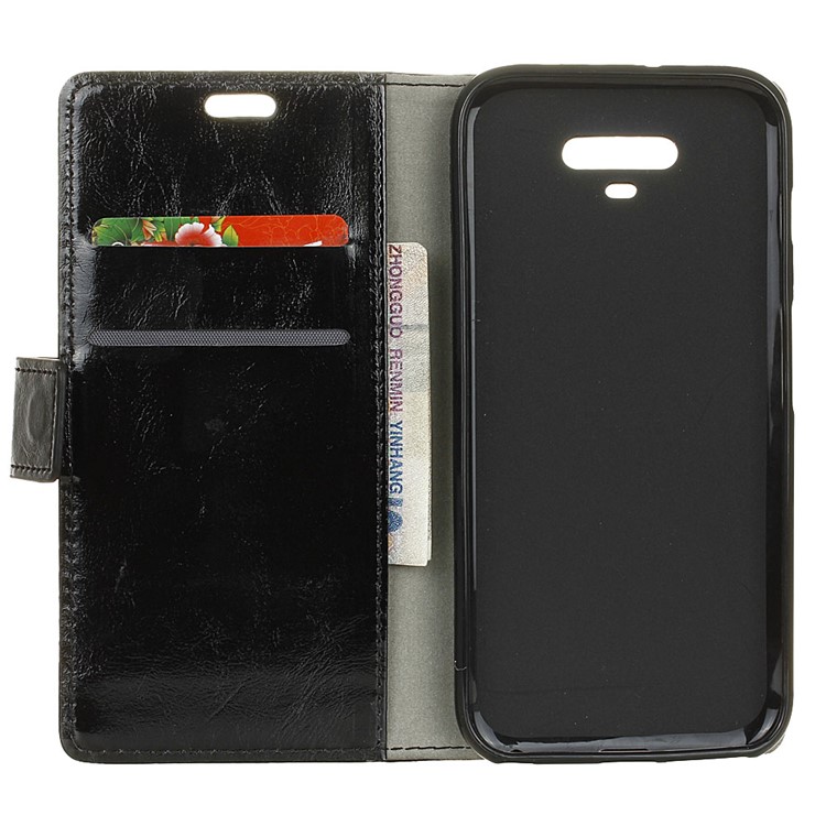Crazy Horse Texture Wallet Leather Phone Stand Case for Huawei Honor Magic - Black-3