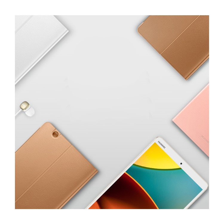 HUAWEI Smart Auto Sleep / Wake up Leather Flip Stand Case for Huawei M3 - White-7