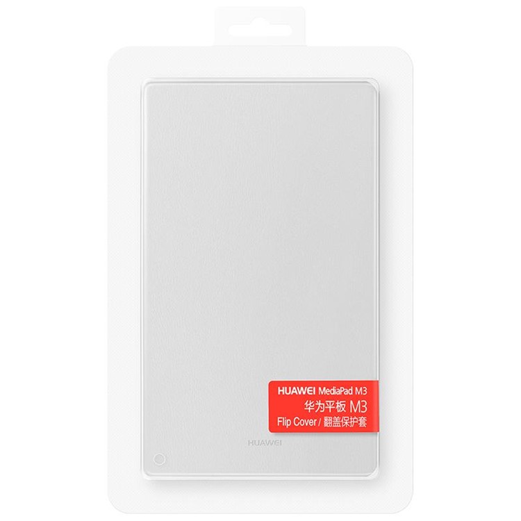 HUAWEI Smart Auto Sleep / Wake up Leather Flip Stand Case for Huawei M3 - White-9