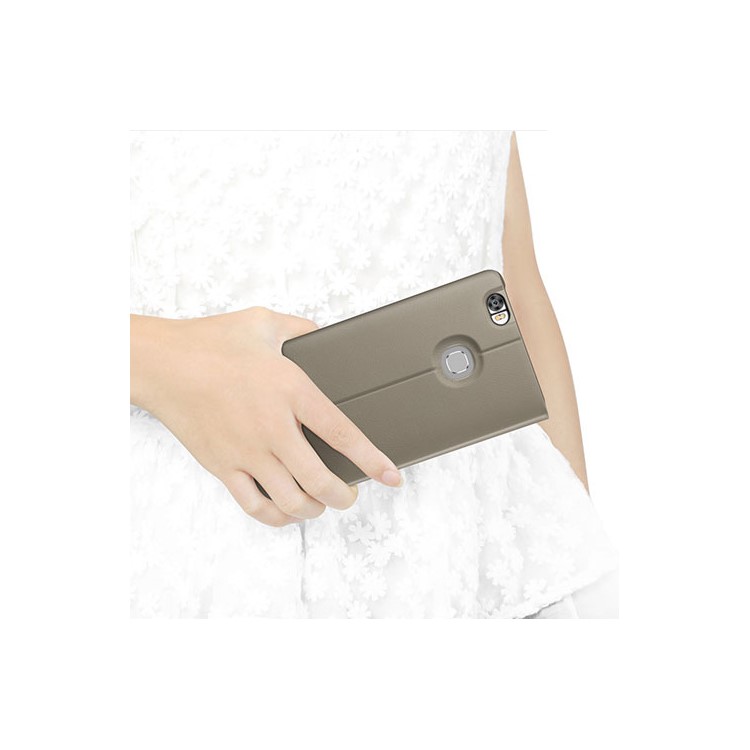 HUAWEI Dot View Window Smart Leather Stand Phone Case for Huawei Honor Note 8 - Grey-7