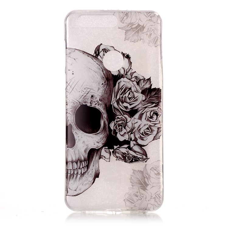 Pattern Printing IMD TPU Case for Huawei Honor 8 - Cool Skull-1