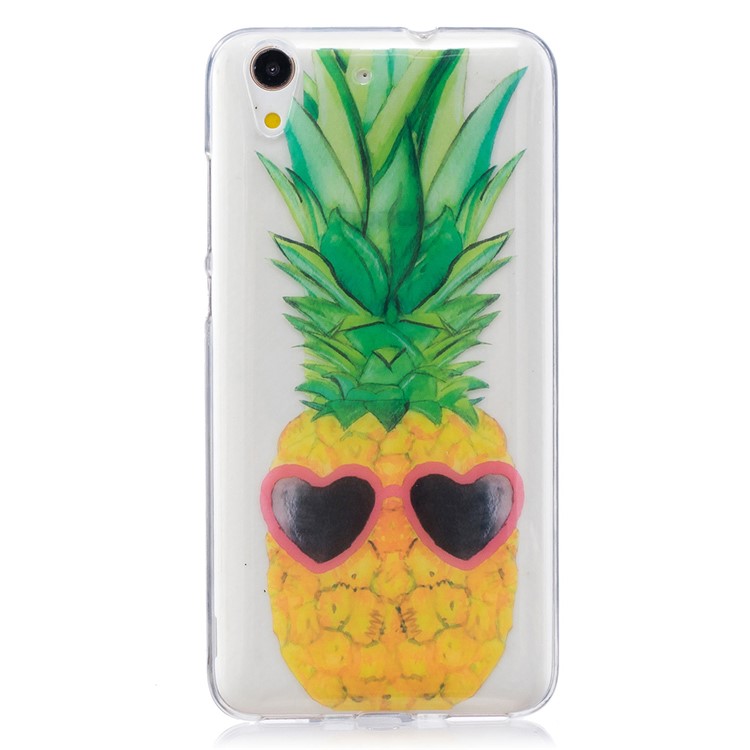 Pattern Printing IMD TPU Case for Huawei Y6 II/Y6II/Honor 5A - Pineapple Pattern-1