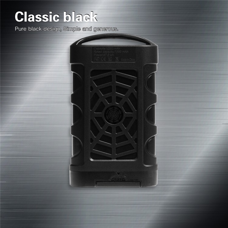 SPIDERCASE IP68 Waterproof 10000mAh QC 3.0 Type-C Power Bank with LED Flashlight for iPhone Samsung LG Etc (SP-001) - Black-4