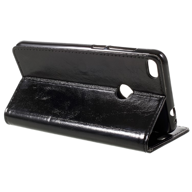 Crazy Horse Stand Leather Wallet Case for Huawei P8 Lite (2017) / Honor 8 Lite - Black-5