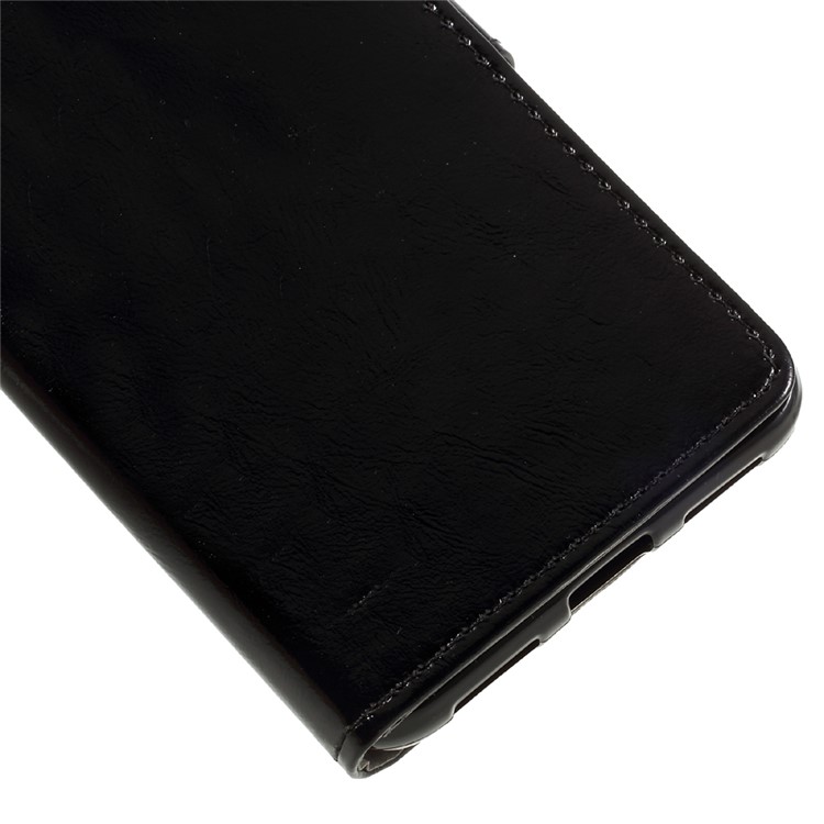 Crazy Horse Stand Leather Wallet Case for Huawei P8 Lite (2017) / Honor 8 Lite - Black-7