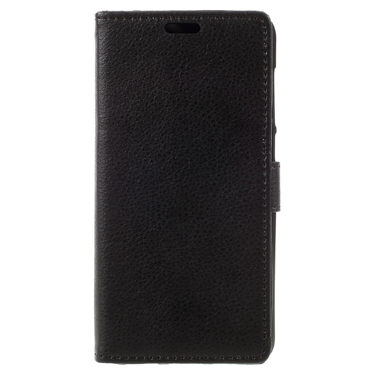 For Huawei P8 Lite (2017) / Honor 8 Lite Stand Leather Wallet Case Lychee Texture - Black-3