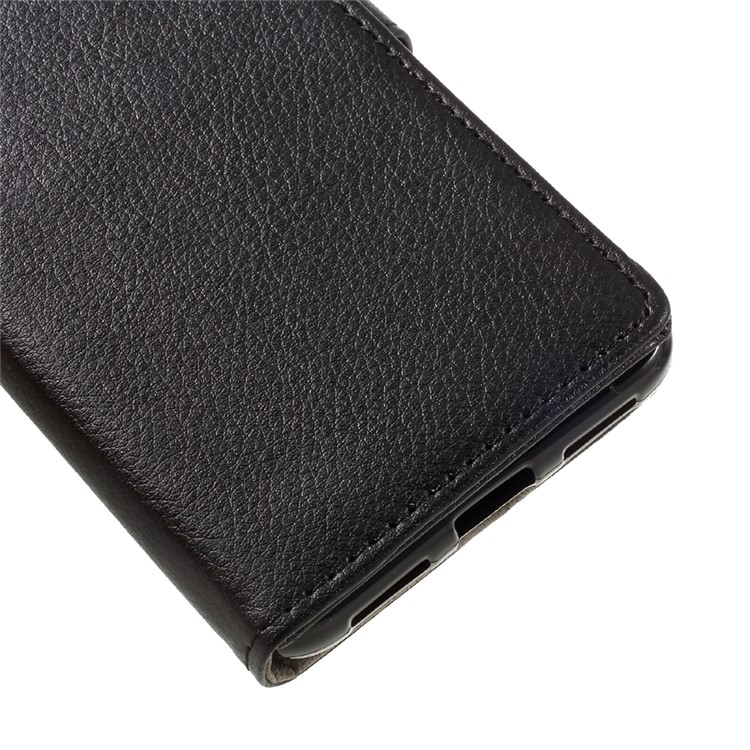 For Huawei P8 Lite (2017) / Honor 8 Lite Stand Leather Wallet Case Lychee Texture - Black-7