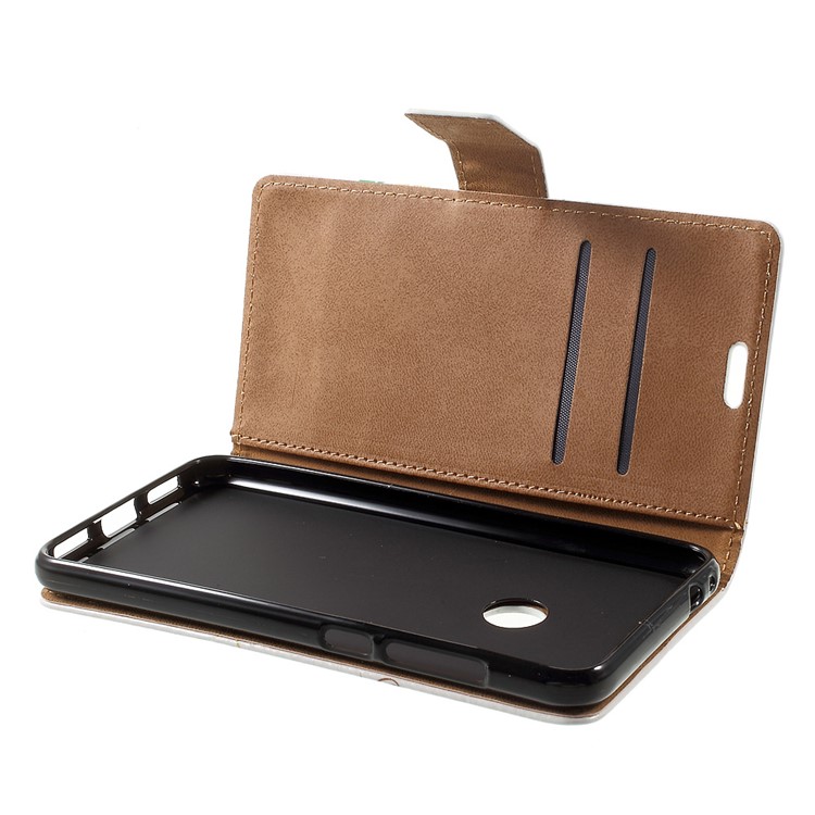 Wallet Leather Stand Case for Huawei P8 Lite (2017) / Honor 8 Lite - Colorized Tree-6