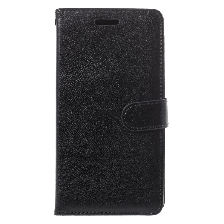 Multi Photo/Card Slots Crazy Horse Leather Phone Case for Huawei Ascend P8 - Black-3
