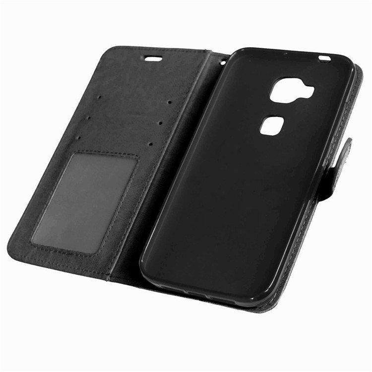 Multi Card Slots Crazy Horse Leather Stand Case for Huawei Honor 5X/Honor Play 5X - Black-6