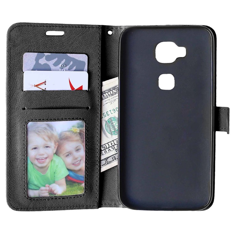 Multi Card Slots Crazy Horse Leather Stand Case for Huawei Honor 5X/Honor Play 5X - Black-8