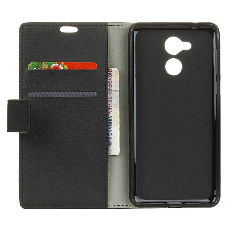 Wallet Mobile Phone Case (PU Leather + TPU) for Huawei Enjoy 6s - Black-3