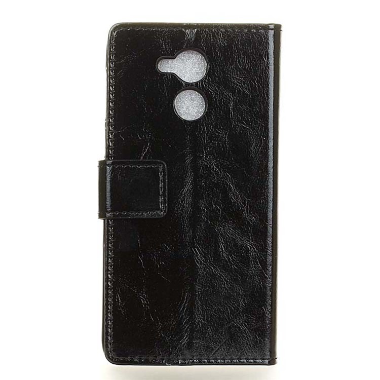 Crazy Horse Leather Wallet Mobile Phone Case for Huawei Enjoy 6s - Black-2