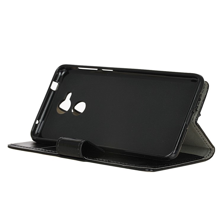 Crazy Horse Leather Wallet Mobile Phone Case for Huawei Enjoy 6s - Black-4