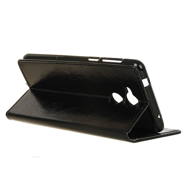 Crazy Horse Leather Wallet Mobile Phone Case for Huawei Enjoy 6s - Black-5