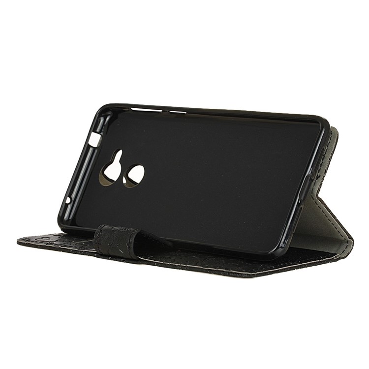 Cartoon Graffiti Folio Wallet Phone Case (PU Leather + TPU) for Huawei Enjoy 6s - Black-4